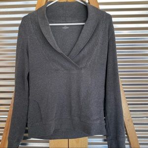 BANANA REPUBLIC GREY SWEATER SHAWL NECK